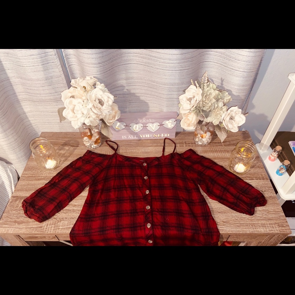 Red flannel style shirt